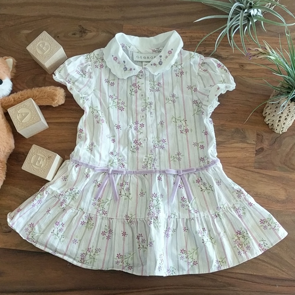 George Striped Floral Dress infant/baby size 12M